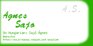 agnes sajo business card