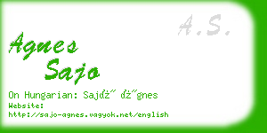 agnes sajo business card